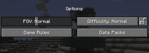 Скриншот Datapack/Gamerule Menus: 1