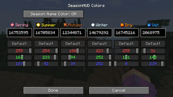 Скриншот SeasonHud-Fabric: 2