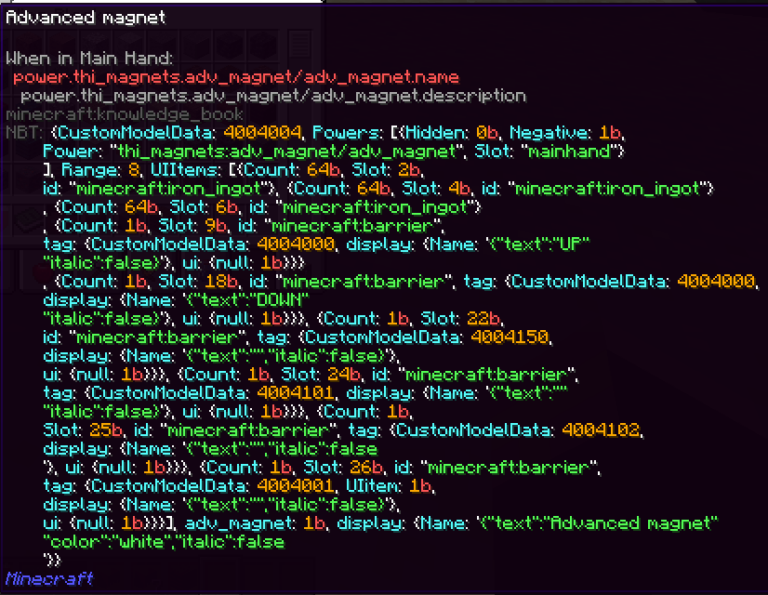 Скриншот NBTtooltips: 2