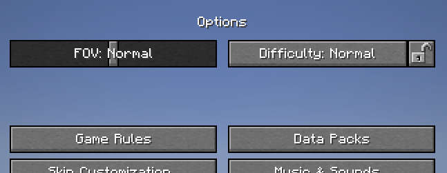 Скриншот Datapack/Gamerule Menus: 2