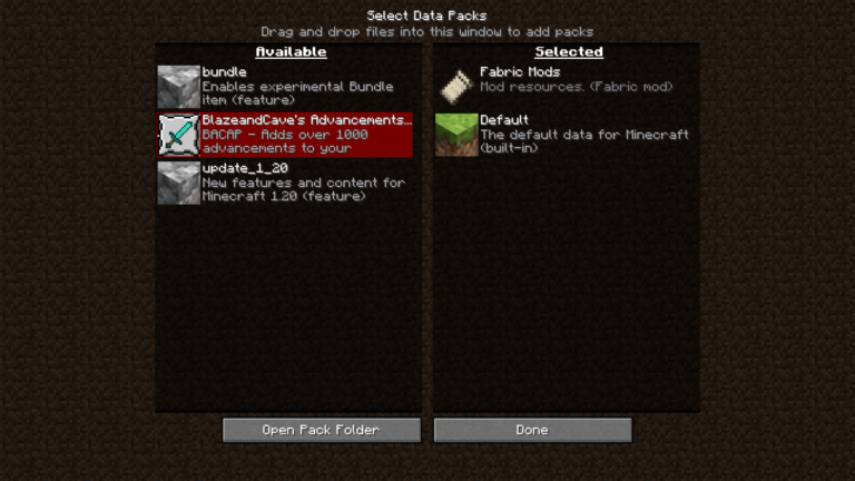 Скриншот Datapack Installer: 1