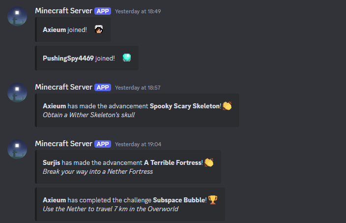Скриншот Minecord (for Discord): 1