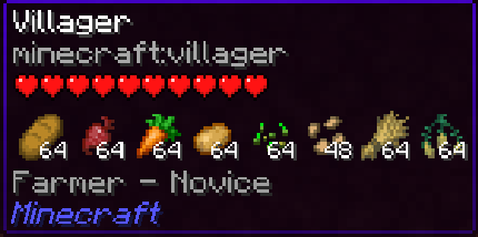 Скриншот Villager Inventory Plugin for Hwyla forks: 4